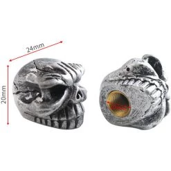 ASUPERMALL Aluminiumlegierung Ventilkappen Silber Bucktooth Typ Reifenventilstaubkappen Fur Auto, Motorrad, Fahrrad Und Fahrrad, 4 Packung -Anhänger & Zubehör Verkäufe 43216608 4