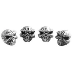 ASUPERMALL Aluminiumlegierung Ventilkappen Silber Bucktooth Typ Reifenventilstaubkappen Fur Auto, Motorrad, Fahrrad Und Fahrrad, 4 Packung -Anhänger & Zubehör Verkäufe 43216608 5