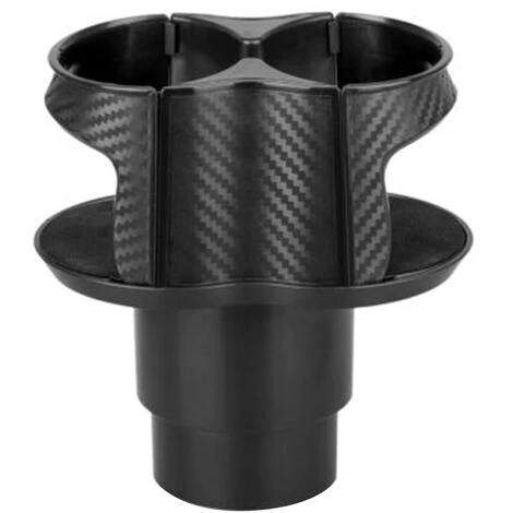 ASUPERMALL Tragbarer Großer Kapazitat Abnehmbarer Kohlefaserfahrzeug-Zwei-in-One-Becherhalter Mit Rutschfester Schwammmatte 1 ASUPERMALL Tragbarer Großer Kapazitat Abnehmbarer Kohlefaserfahrzeug-Zwei-in-One-Becherhalter Mit Rutschfester Schwammmatte