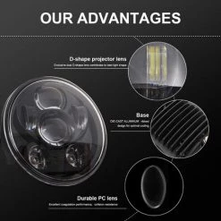 ASUPERMALL 5,75 Zoll LED-Scheinwerfer-Motorradprojektor-Scheinwerfer-Scheinwerfer-Superweiterwinkel-Fahrlicht -Anhänger & Zubehör Verkäufe 43216729 4