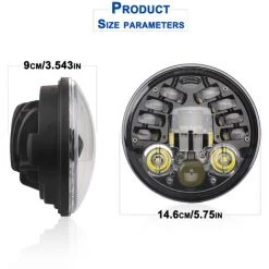 ASUPERMALL 12V-Motorrad-Scheinwerfer-Runde LED-Fahrlampen-Kopflampe Fur 5,75 Zoll, Retro-Blinker -Anhänger & Zubehör Verkäufe 43217759 3