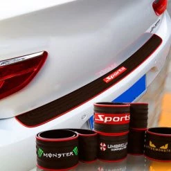 ASUPERMALL 90cm Universal Auto Kofferraum Tur Sill Protector Gummi Sticker Aufkleber Auto Heckschaufel Bumper Guard Scratch Protection Bar 8 ASUPERMALL 90cm Universal Auto Kofferraum Tur Sill Protector Gummi Sticker Aufkleber Auto Heckschaufel Bumper Guard Scratch Protection Bar -Anhänger & Zubehör Verkäufe 43218225 4