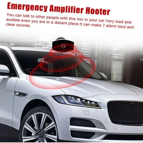 ASUPERMALL Auto Megaphon 7 Ton Alarm Horn 12V 110DB Laute Lautsprecher Feueralarm Ambulanz Pflanze Polizei Sirene 2 ASUPERMALL Auto Megaphon 7 Ton Alarm Horn 12V 110DB Laute Lautsprecher Feueralarm Ambulanz Pflanze Polizei Sirene – Bild 2