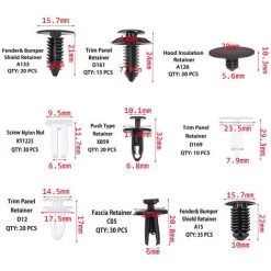 ASUPERMALL 425 Stucke Sortierte Karosserie Kunststoffkorper Push Retainer Pin Rivet Befestigungselemente Trim Formklammer Automobil Mobelbaugruppe Erweiterungsschrauben -Anhänger & Zubehör Verkäufe 43219321 4