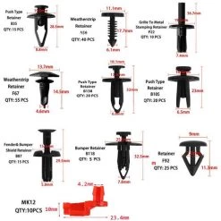 ASUPERMALL 425 Stucke Sortierte Karosserie Kunststoffkorper Push Retainer Pin Rivet Befestigungselemente Trim Formklammer Automobil Mobelbaugruppe Erweiterungsschrauben -Anhänger & Zubehör Verkäufe 43219321 5