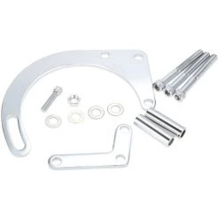 ASUPERMALL SBC Chrome Niedriger Halterungsmesser-Halterungshalterung SWP SB Fur Chevy 350 Kurzwasserpumpe