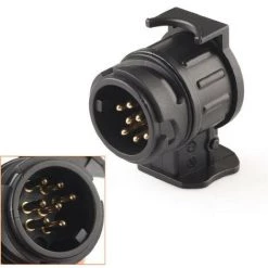 ILOVEMILAN 13 Pin Auf 7 Pin Wasserdichter Anhängerstecker 13 Pin Auf 7 Pin Trailer Hook Socket Adapter (1 * PCS Schwarz) -Anhänger & Zubehör Verkäufe 43250240 3