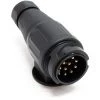 WILTEC Anhängerstecker 13-polig Für 12V Bremsleuchten, Blinklicht, Nebelschlussleuchte U. Schlussleuchte