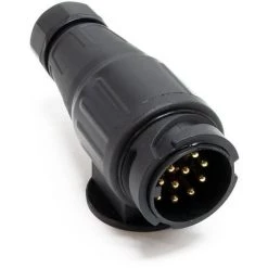 WILTEC Anhängerstecker 13-polig Für 12V Bremsleuchten, Blinklicht, Nebelschlussleuchte U. Schlussleuchte