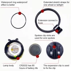 ASUPERMALL Intelligentes LED-Fahrrad-Rad-Licht-Fahrrad-Front-Heck-Nabe Speichen-Lampe Nachtsicherheits-Warnlicht Kinder-Laufrad-Radfahren-Licht 8 ASUPERMALL Intelligentes LED-Fahrrad-Rad-Licht-Fahrrad-Front-Heck-Nabe Speichen-Lampe Nachtsicherheits-Warnlicht Kinder-Laufrad-Radfahren-Licht -Anhänger & Zubehör Verkäufe 44404964 4