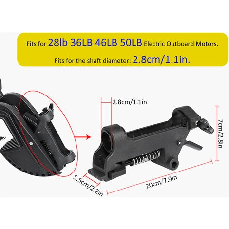 ASUPERMALL Elektrischer Außenbordmotor Stent-Scharnier Passend Fur 1 1/8'' (2,8 Cm) Wellendurchmesser 28 Lb 36 Lb 46 Lb 50 Lb Elektrische Außenbordmotoren 3 ASUPERMALL Elektrischer Außenbordmotor Stent-Scharnier Passend Fur 1 1/8'' (2,8 Cm) Wellendurchmesser 28 Lb 36 Lb 46 Lb 50 Lb Elektrische Außenbordmotoren – Bild 3