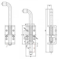 CAMPTROPIA Federverriegelung 170 Mm Bordwandscharnier Hebelverschluss Bordwand Anhänger -Anhänger & Zubehör Verkäufe 45313434 3
