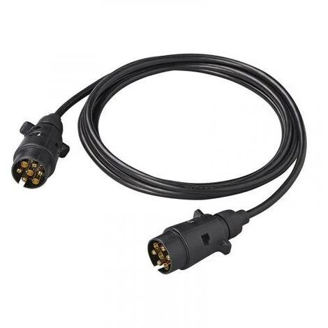 PAT Verlängerungskabel 3M Mit 2x Stecker 7-polig PVC Kupplung Verbindungskabel 1 PAT Verlängerungskabel 3M Mit 2x Stecker 7-polig PVC Kupplung Verbindungskabel