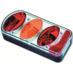 IWH Rückleuchte 41110, Klarglas, 5 Kammern, Links, Ohne Leuchtmittel