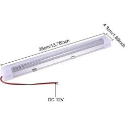 Kueatily LED Neonlicht, 72 LED Autoinnenbeleuchtung 12V 4,5W Mit Ein-/Ausschalter Für LKW Wohnmobil Boot 1 Streifen Weiß -Anhänger & Zubehör Verkäufe 46479283 3