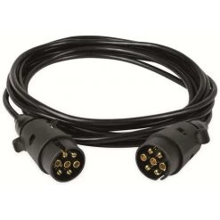LAS KFZ-Anhänger Zwischenkabel 10016, 7-polig, Stecker/Stecker, 5 M
