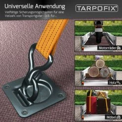 Tarpofix® Anhänger Zurrösen Mit Gegenplatten (6 Stk.) | Zurrmulden Aus Verzinktem Stahl Mit Einer Geprüften Zugkraft Von 800daN Pro Zurrhaken | Verzurrösen -Anhänger & Zubehör Verkäufe 49807866 4