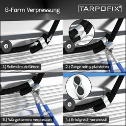 Tarpofix® Würgeklemmen Quetschhülsen Für Gummiseil & Expanderseil 8mm (10 Stk.) | Alu Pressklemmen Für Anhänger Planenseil | Nichtrostende & Robuste Seilklemmen Presshülsen -Anhänger & Zubehör Verkäufe 50339181 4