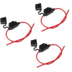 ECENCE 3x KFZ Sicherungs-Halter Flachsicherung Max.30A 14AWG PKW Sicherung HIFI