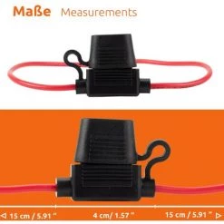 ECENCE 5x KFZ Sicherungs-Halter Flachsicherung Max.30A 14AWG PKW Sicherung HIFI -Anhänger & Zubehör Verkäufe 51946409 5