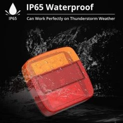 LKW-Rücklichter, 2 Stück, 12 V, LED, Hintere Bremslichter, 5-Funktions-Blinker, Kennzeichenbeleuchtung, Kompatibel Mit Anhängern, LKWs, Vans, Wohnwagen, Betterlife -Anhänger & Zubehör Verkäufe 54099274 4