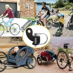 Kupplung Für Fahrradanhängerkupplung Fahrradkupplungsbefestigung Adapter Ellbogen Ersatzverbinder Fahrradanhängerkupplung Kompatibel Mit Burley, Betterlife (Schwarz, 1 Stück) -Anhänger & Zubehör Verkäufe 54099282 5