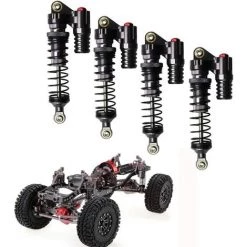 BETTERLIFEIT 4 Stück RC-Stoßdämpfer Hochfeste Federstoßdämpfer, Stoßdämpfer, Doppelrohr-Unterdruck-Stoßdämpfer Für 1/10 RC-Auto-LKW Axial / SCX10 / D90 / TRX-4 RC-Raupenauto, Betterlife -Anhänger & Zubehör Verkäufe 54099317 5