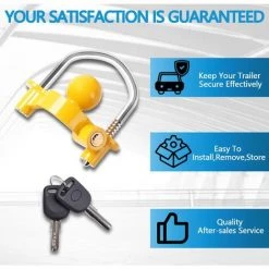 OCXIN Anhänger Schloss Anhängerkugelsperrkupplung Abschleppsperre Einstellbar Einfache Installation Hochleistungs-Stahl-und Aluminiumlegierungssockel Für Das Abschleppen Von Wohnwagenanhängern -Anhänger & Zubehör Verkäufe 54290628 5