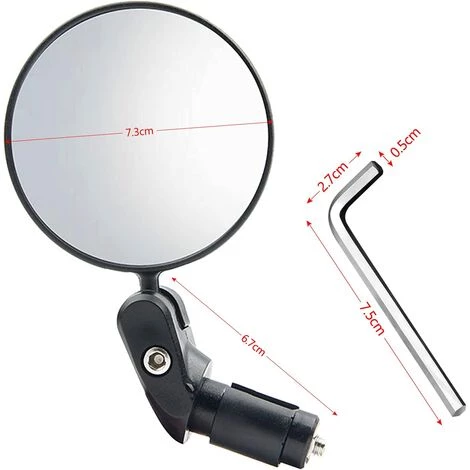 BEARSU 2 Stück Fahrradrückspiegel Fahrradspiegel 360 ° Drehbarer Lenkerspiegel Mtb Rückspiegel Elektroroller Für Motorrad Mountainbike Fahrrad 2 BEARSU 2 Stück Fahrradrückspiegel Fahrradspiegel 360 ° Drehbarer Lenkerspiegel Mtb Rückspiegel Elektroroller Für Motorrad Mountainbike Fahrrad – Bild 2