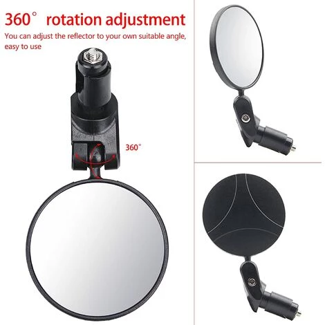 BEARSU 2 Stück Fahrradrückspiegel Fahrradspiegel 360 ° Drehbarer Lenkerspiegel Mtb Rückspiegel Elektroroller Für Motorrad Mountainbike Fahrrad 3 BEARSU 2 Stück Fahrradrückspiegel Fahrradspiegel 360 ° Drehbarer Lenkerspiegel Mtb Rückspiegel Elektroroller Für Motorrad Mountainbike Fahrrad – Bild 3