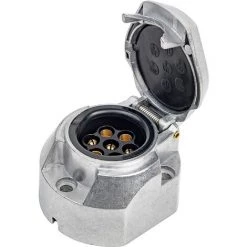 TINOR 7-poliger Adapter Zum Anschluss Von Anhängern Und Wohnwagen, Schraubverbinder, 7-polige Steckdose, 12 V, Kupplungssteckdose Für LKW, KFZ