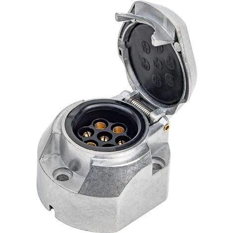TINOR 7-poliger Adapter Zum Anschluss Von Anhängern Und Wohnwagen, Schraubverbinder, 7-polige Steckdose, 12 V, Kupplungssteckdose Für LKW, KFZ 1 TINOR 7-poliger Adapter Zum Anschluss Von Anhängern Und Wohnwagen, Schraubverbinder, 7-polige Steckdose, 12 V, Kupplungssteckdose Für LKW, KFZ