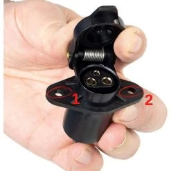 TINOR 3-poliger Adapter Zum Anschluss Von Anhänger Und Wohnwagen, Schraubverbinder, 3-polige Steckdose, 12 V, Deichselsteckdose Für LKW, PKW -Anhänger & Zubehör Verkäufe 55847711 3