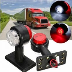 DRILLPRO 2x 12V 24V LKW Anhänger Wohnwagen LKW Van LED Seitenmarkierungsleuchte Rot Weiß -Anhänger & Zubehör Verkäufe 56656431 3