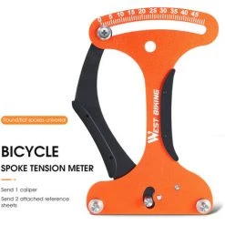 WEST BIKING Bicicletta Ovest Biciclette In Bicicletta Con Pellicola Di Tensione Mestruazione In Bicicletta Calibratore Calibratore Tensiometro In Lega In Lega Di Riparazione Delle Ruote Per Biciclette In Lega -Anhänger & Zubehör Verkäufe 56692110 4