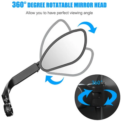 ASUPERMALL Specchio Piatto Posteriore In Bicicletta Telescopica A 360 Gradi In Bici Rotabile Per La Vista Posteriore Per La Bici Per Bici Da Strada MTB,Modello:Blueleft 5 ASUPERMALL Specchio Piatto Posteriore In Bicicletta Telescopica A 360 Gradi In Bici Rotabile Per La Vista Posteriore Per La Bici Per Bici Da Strada MTB,Modello:Blueleft – Bild 5