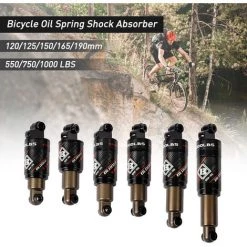 BLOOKE Ammorzatura Della Molla Per Mountain Bike Per Mountain Mountainser Per Mountain Mountainer Per Olio In Bicicletta In Lega Di Assorbimento Posteriore MTB Sospensione Per Assorbimento Posteriore Con Viti Kit 150 Mm (5,9 '') X43 Mm -Anhänger & Zubehör Verkäufe 56802489 5
