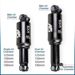 ASUPERMALL ARIR ARIA BICYLE ASCROGGIO DI AMCOGLITO A RUMBOURO ARIA ARIA REGOLABILE REGOLABILE BITO ARIMARE PRESSUONI ARIA AIR PER IL MOUPPOGLIE IN MOUPPEGGIO LEGGERO DI ALLUMINO DI ALLUMINUME MTB Sospensione Per Assorbita Posteriore MTB Con Kit Di Viti,Modello:Single Chamber125mm -Anhänger & Zubehör Verkäufe 56802583 3