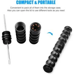 ASUPERMALL 2 In 1 Kit Di Riparazione Di Pneumatici Per Biciclette Per Pneumatici Strumenti Per Le Strisce Di Riparazione Per Mountain Bike Per Mountain Bike,Modello:Nero -Anhänger & Zubehör Verkäufe 56802610 5