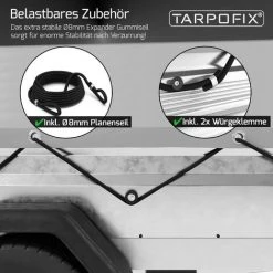 Tarpofix® Anhänger Hochplane 210x115x90 Cm Inkl. Planenseil - Verstärkte PKW Anhängerplane Abdeckplane - U.a. Passend Für Diverse Stema PKW Anhänger Modelle -Anhänger & Zubehör Verkäufe 57225752 4