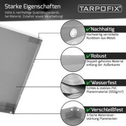 Tarpofix® Anhängerplane 258 X 136 X 8 Cm Inkl. Planenseil - Randverstärkte PKW Anhänger Flachplane Abdeckplane - U.a. Passend Für Diverse Humbaur Modelle -Anhänger & Zubehör Verkäufe 57225854 3