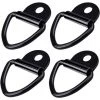 BARES 4 Pieces Tie Down Ring, D-Ring Ring Trailer, Heavy Duty Stainless Steel Tie Down Tie-Down Hook, For Trailers Trucks Trucks Boat Rope Storage - Black