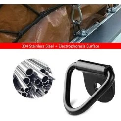 BARES 4 Pieces Tie Down Ring, D-Ring Ring Trailer, Heavy Duty Stainless Steel Tie Down Tie-Down Hook, For Trailers Trucks Trucks Boat Rope Storage - Black -Anhänger & Zubehör Verkäufe 59040905 3