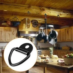 BARES 4 Pieces Tie Down Ring, D-Ring Ring Trailer, Heavy Duty Stainless Steel Tie Down Tie-Down Hook, For Trailers Trucks Trucks Boat Rope Storage - Black -Anhänger & Zubehör Verkäufe 59040905 4