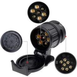 BARES 13/7 Adapter Trailer Hitch 13 Pin To 7 Pin Trailer Adapter For Car Trailer To 13 Pin -Anhänger & Zubehör Verkäufe 59041472 4