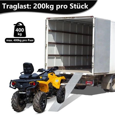 TolleTour 2x Rampe Verladerampen Verladeschiene Verladerampe Auffahrschiene, 400 Kg/Paar Traglast Motorradrampe 5 TolleTour 2x Rampe Verladerampen Verladeschiene Verladerampe Auffahrschiene, 400 Kg/Paar Traglast Motorradrampe – Bild 5