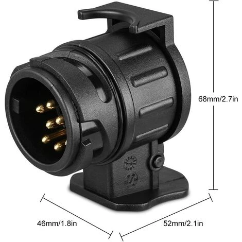 BARES 13-poliger Auf 7-poliger Anhängerkupplungsadapter - Für Wohnwagen, LKW, Anhänger - Wasserdicht, 12 V 2 BARES 13-poliger Auf 7-poliger Anhängerkupplungsadapter - Für Wohnwagen, LKW, Anhänger - Wasserdicht, 12 V – Bild 2