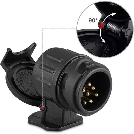 BARES 13-poliger Auf 7-poliger Anhängerkupplungsadapter - Für Wohnwagen, LKW, Anhänger - Wasserdicht, 12 V 4 BARES 13-poliger Auf 7-poliger Anhängerkupplungsadapter - Für Wohnwagen, LKW, Anhänger - Wasserdicht, 12 V – Bild 4