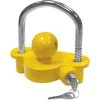 Thsinde Anhängerkupplungsschloss Universal Caravan Trailer Lock Für Trailer Caravan Boat Hitch Ball Lock 2 Schlüssel (gelb)