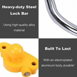 Thsinde Anhängerkupplungsschloss Universal Caravan Trailer Lock Für Trailer Caravan Boat Hitch Ball Lock 2 Schlüssel (gelb) -Anhänger & Zubehör Verkäufe 59997647 3